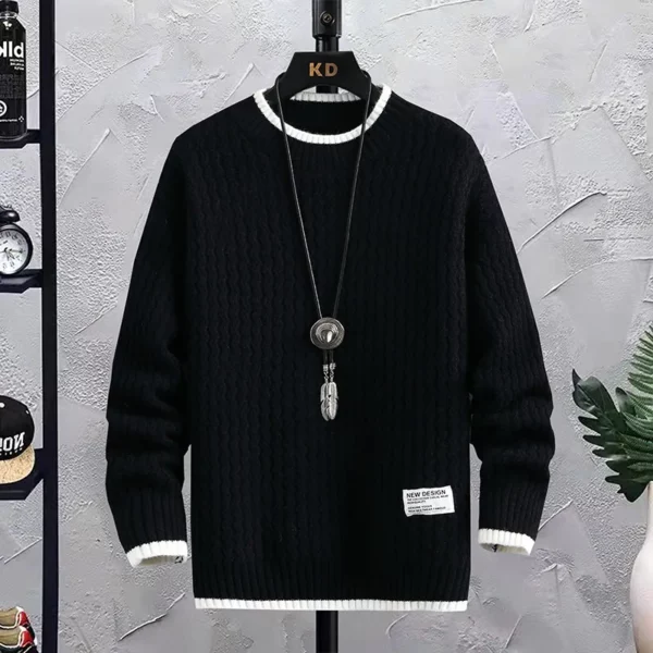 Pull en laine à rayures pour hommes – Image 4