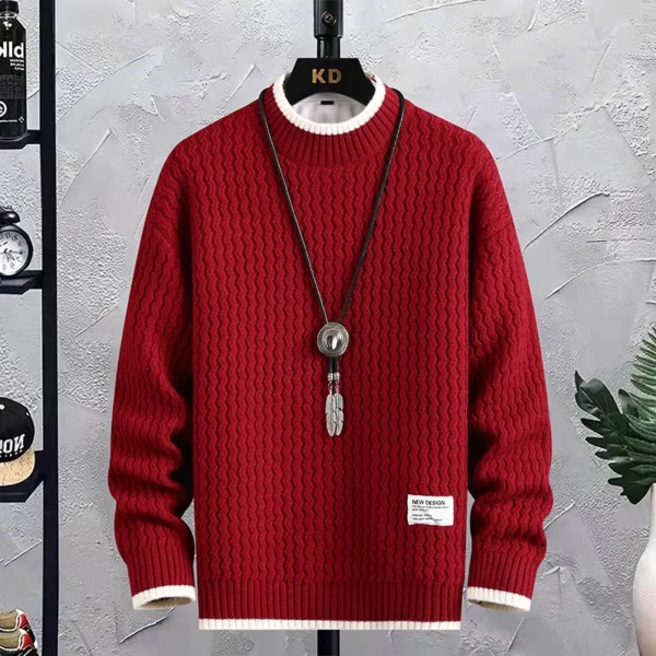 Pull en laine à rayures pour hommes