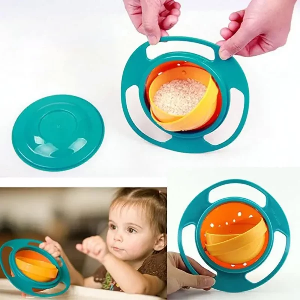 Bol Gyroscopique Anti-Déversement 360° pour Enfants
