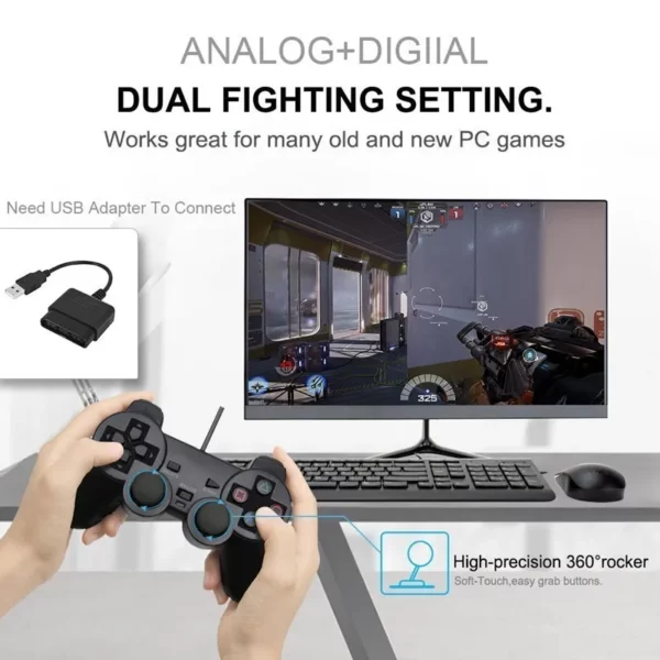 Manette Filaire pour Sony PS2 – Image 3