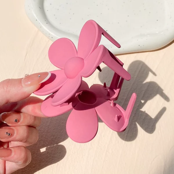 Korea Flower Hair Claw Clip – Image 5