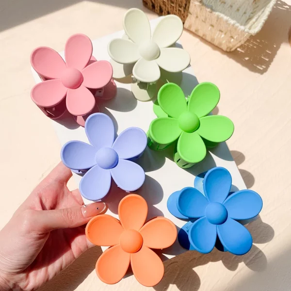 Korea Flower Hair Claw Clip – Image 2