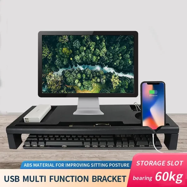 Monitor Stand Riser with USB Hub