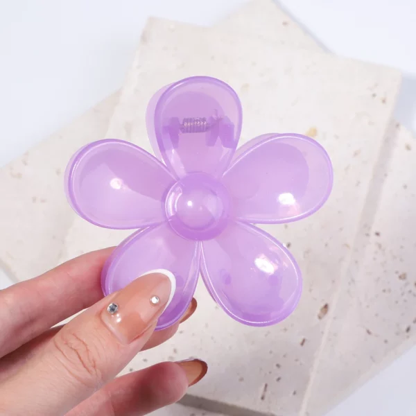 Korea Flower Hair Claw Clip – Image 7