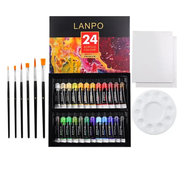 12/24 couleurs en tubes de 12 ml pour peinture. – Image 4