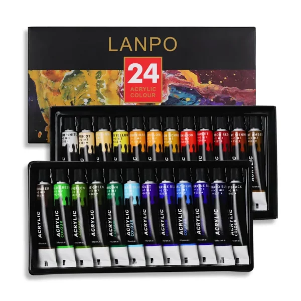 12/24 couleurs en tubes de 12 ml pour peinture. – Image 2