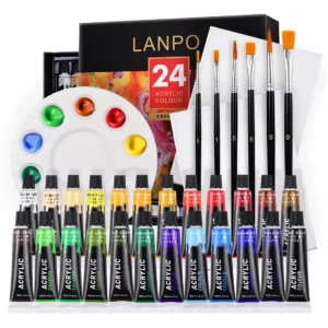12/24 couleurs en tubes de 12 ml pour peinture.