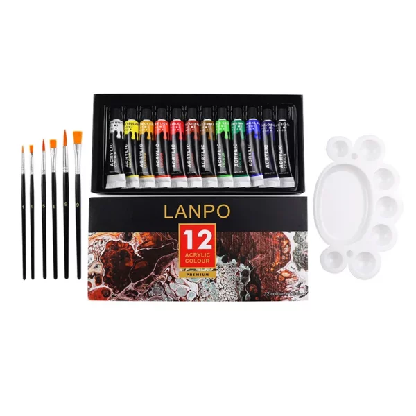 12/24 couleurs en tubes de 12 ml pour peinture. – Image 3