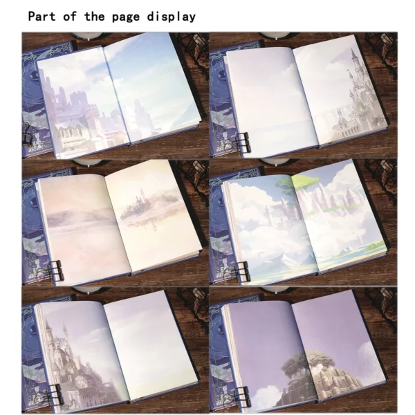 256-Page Retro Magic Castle Notebook – Image 5