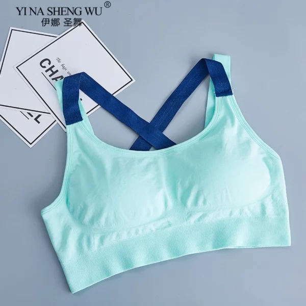 Soutien-gorge de sport respirant, dos croisé. – Image 4