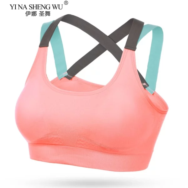 Soutien-gorge de sport respirant, dos croisé. – Image 5