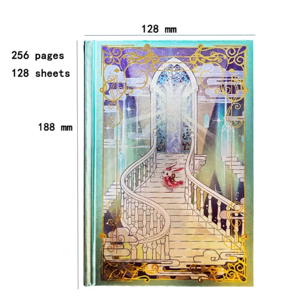256-Page Retro Magic Castle Notebook – Image 6