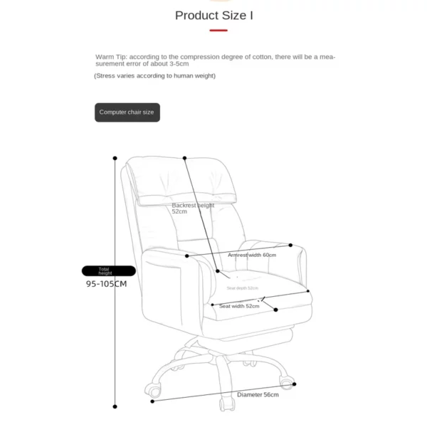 Chaise de bureau ergonomique ajustable. – Image 6