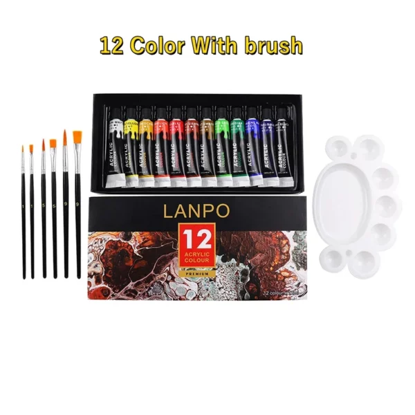 12/24 couleurs en tubes de 12 ml pour peinture. – Image 8