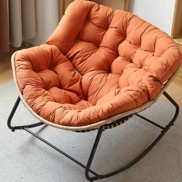 X&D Human Bird Nest Rattan Weaving Rocking Chair – Image 14