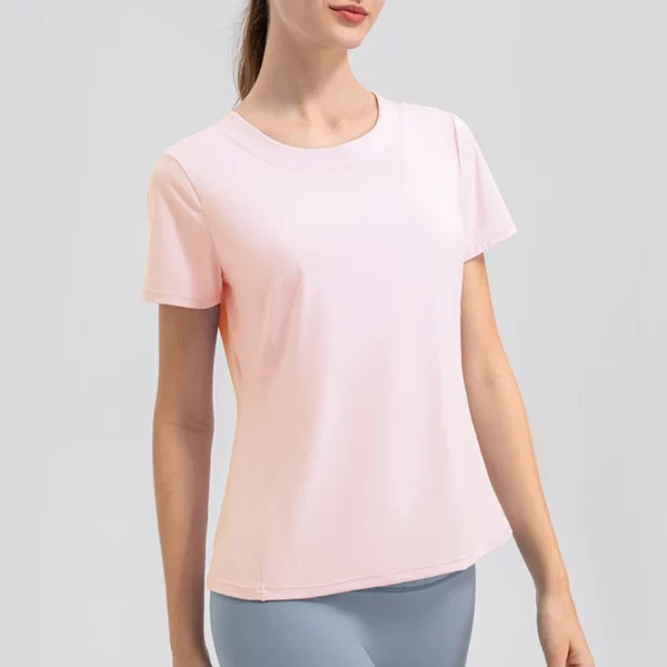 Women's Breathable Loose Sports T-Shirt, Short Sleeve, Quick-Dry for Yoga & Running. – Image 7