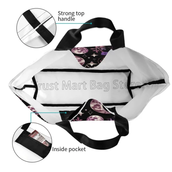Sac gothique tarot, réutilisable et imperméable. – Image 3