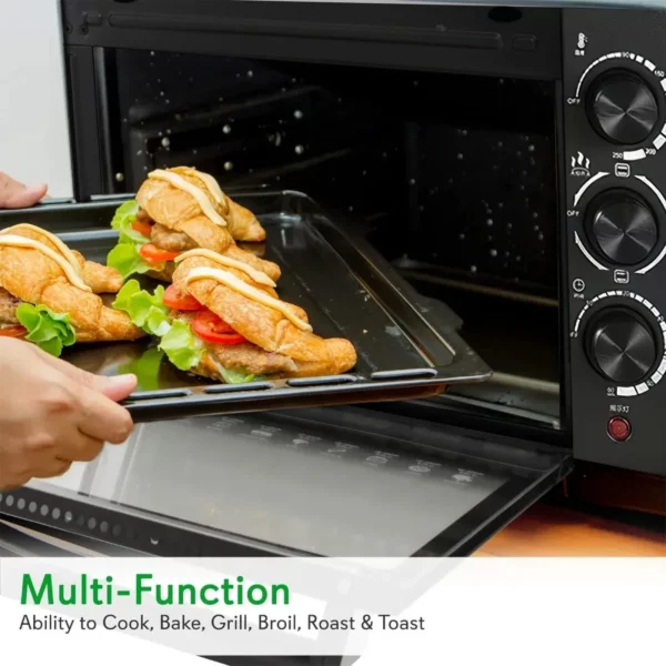 Mini four électrique 800W pour cuisson polyvalente – Image 3