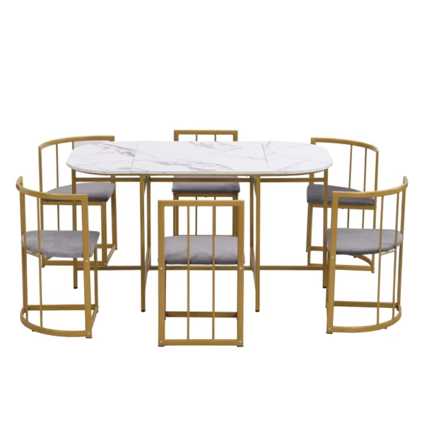 Six-chair dining table set - Image 4