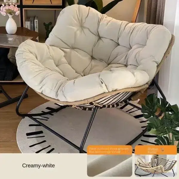 X&D Human Bird Nest Rattan Weaving Rocking Chair – Image 8