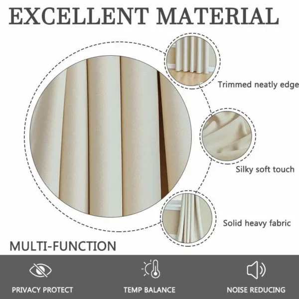 Solid Color Blackout Curtains – Image 4