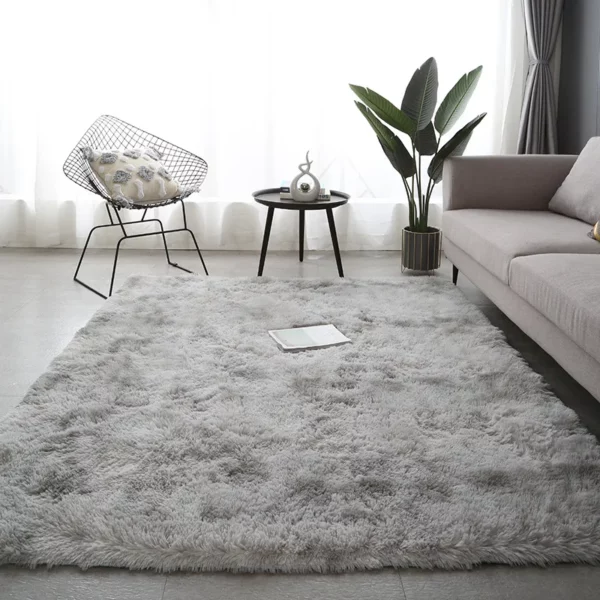 Gray Plush Carpet for Living Room – Image 4