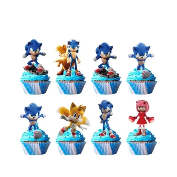 Décoration de gâteau Sonic pour anniversaire. – Image 3