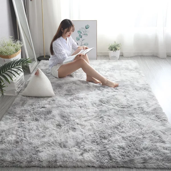 Gray Plush Carpet for Living Room – Image 2