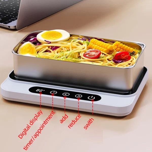 50W Electric Mug Warmer with 9 Temperature Settings for Coffee and Lunch Boxes. – Image 5