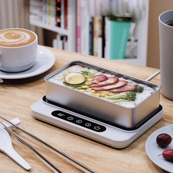 50W Electric Mug Warmer with 9 Temperature Settings for Coffee and Lunch Boxes. – Image 3