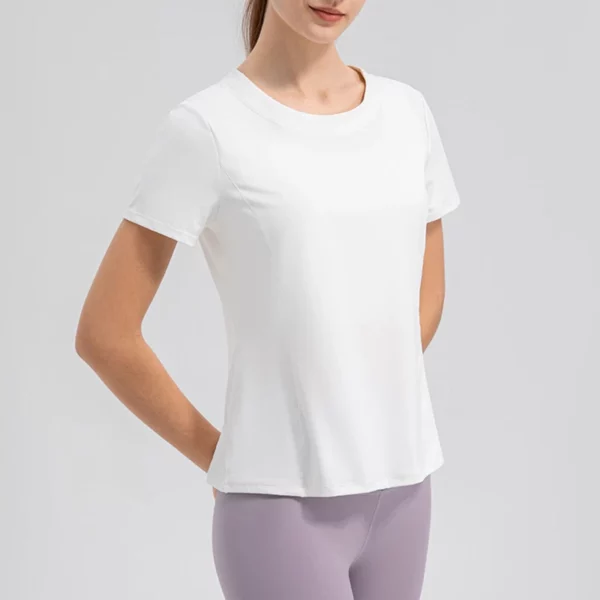 Women's Breathable Loose Sports T-Shirt, Short Sleeve, Quick-Dry for Yoga & Running. – Image 11