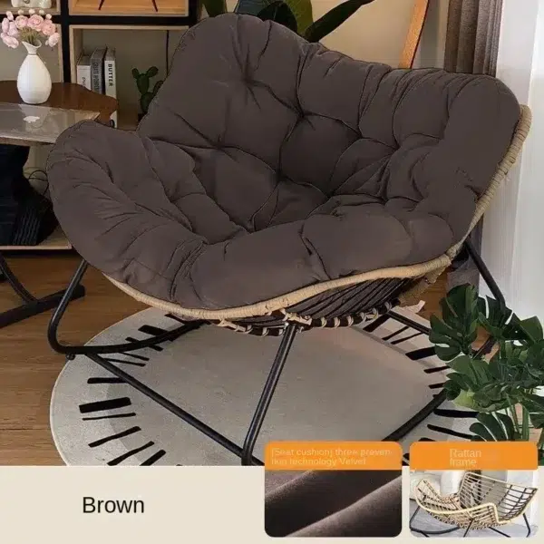 X&D Human Bird Nest Rattan Weaving Rocking Chair – Image 12