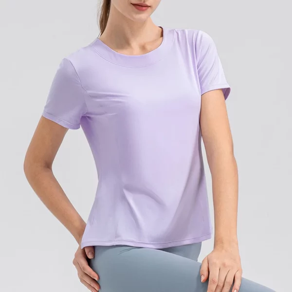 Women's Breathable Loose Sports T-Shirt, Short Sleeve, Quick-Dry for Yoga & Running. – Image 4