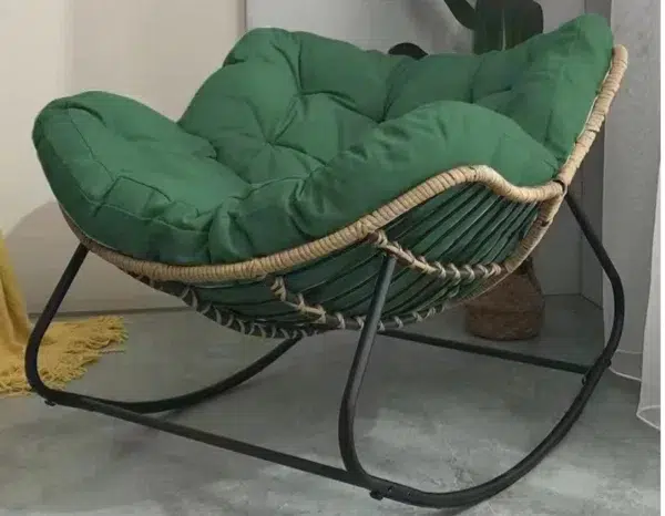X&D Human Bird Nest Rattan Weaving Rocking Chair – Image 16