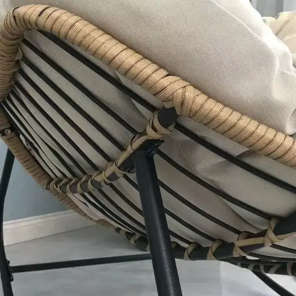 X&D Human Bird Nest Rattan Weaving Rocking Chair – Image 3