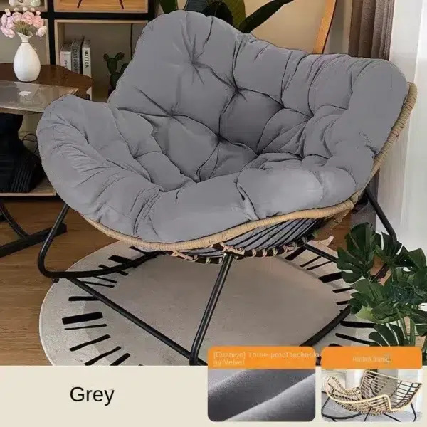 X&D Human Bird Nest Rattan Weaving Rocking Chair – Image 7