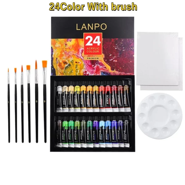12/24 couleurs en tubes de 12 ml pour peinture. – Image 7