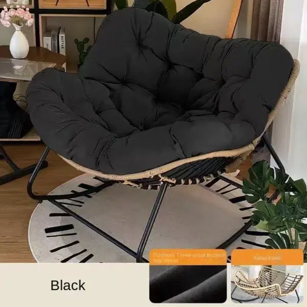 X&D Human Bird Nest Rattan Weaving Rocking Chair – Image 13