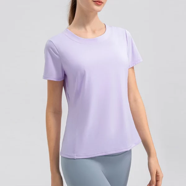 Women's Breathable Loose Sports T-Shirt, Short Sleeve, Quick-Dry for Yoga & Running. – Image 3