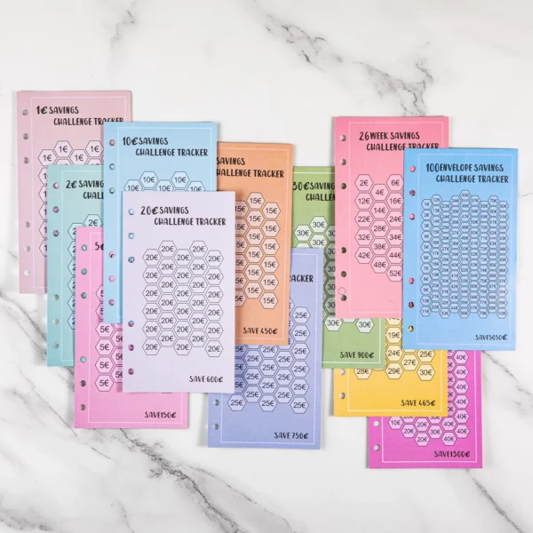 Envelopes pour défi d'épargne budgétaire